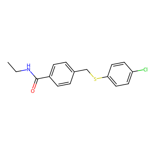 4-{[(4-chlorophenyl)sulfanyl]methyl}-N-ethylbenzamide structure