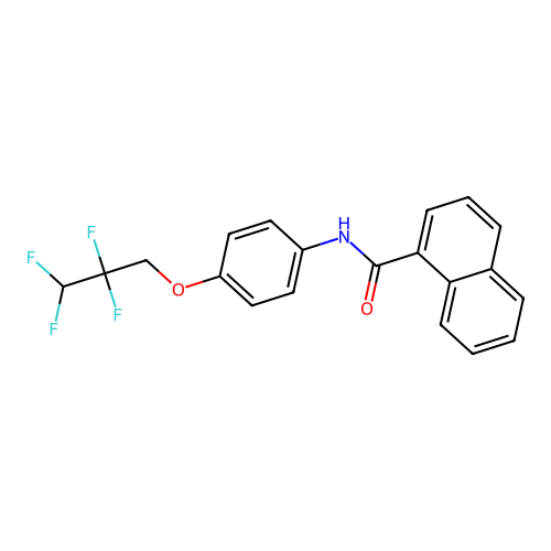 N-[4-(2,2,3,3-tetrafluoropropoxy)phenyl]naphthalene-1-carboxamide structure