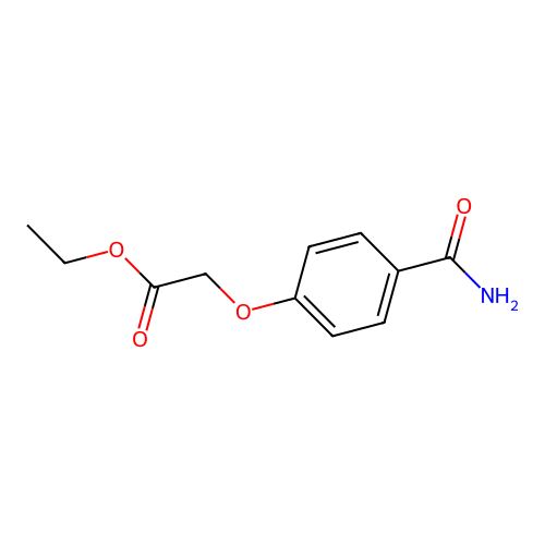 Ethyl 2-(4-carbamoylphenoxy)acetate structure