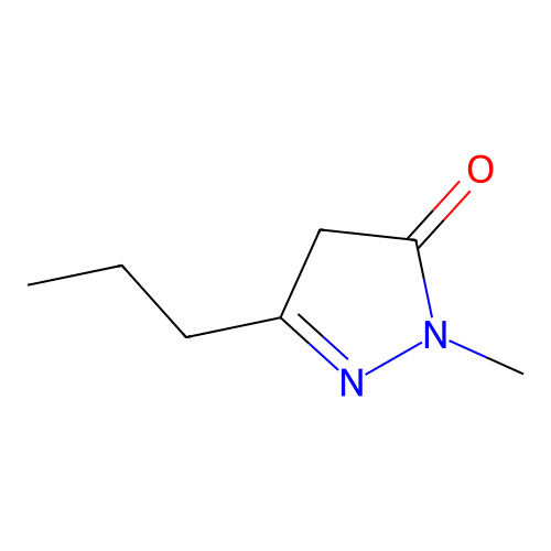 1-Methyl-3-n-propyl-2-pyrazolin-5-one structure