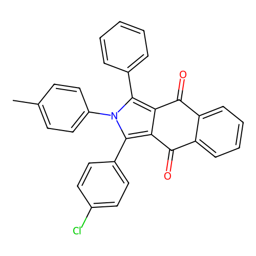 3-(4-Chlorophenyl)-2-(4-methylphenyl)-1-phenylbenzo[f]isoindole-4,9-dione structure
