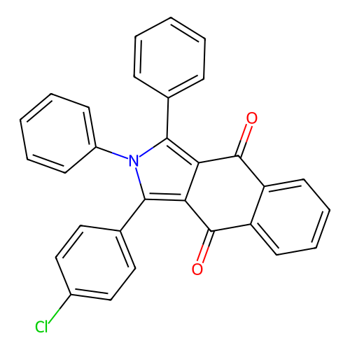 3-(4-Chlorophenyl)-1,2-diphenylbenzo[f]isoindole-4,9-dione structure