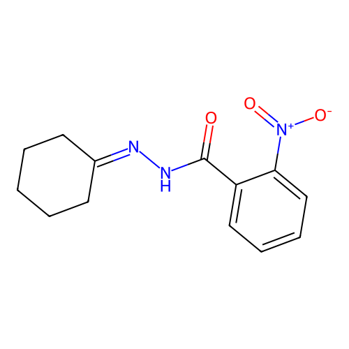 N'-cyclohexylidene-2-nitrobenzohydrazide structure