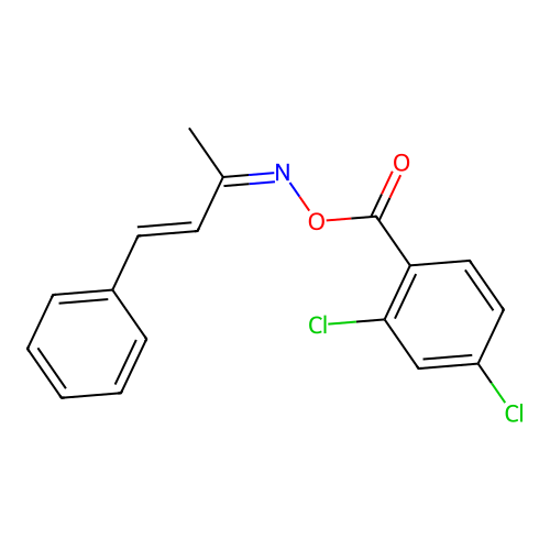 (4-Phenylbut-3-en-2-ylideneamino) 2,4-dichlorobenzoate structure