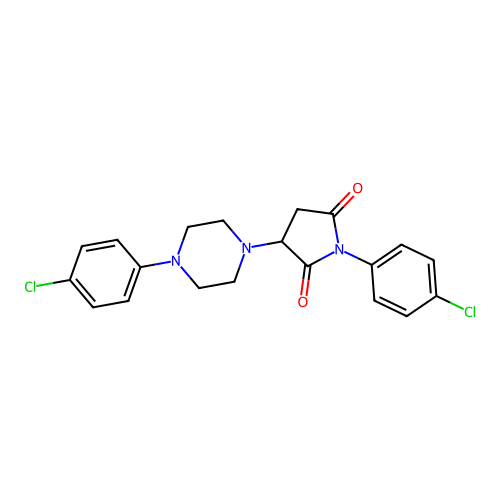 1-(4-Chlorophenyl)-3-[4-(4-chlorophenyl)piperazin-1-yl]pyrrolidine-2,5-dione structure
