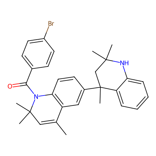 (4-bromophenyl)(2,2,2',2',4,4'-hexamethyl-1,2,3,4-tetrahydro-[4,6'-biquinolin]-1'(2'H)-yl)methanone structure