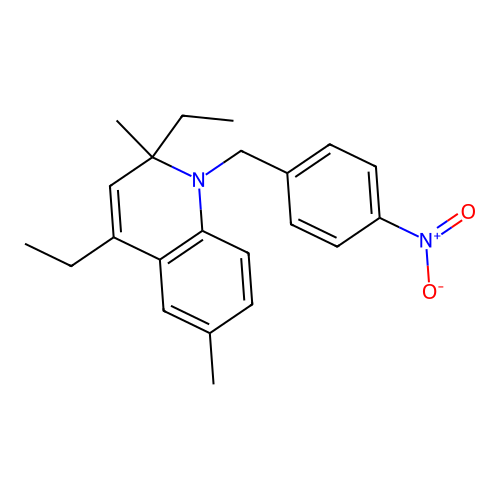 2,4-Diethyl-2,6-dimethyl-1-(4-nitrobenzyl)-1,2-dihydroquinoline structure