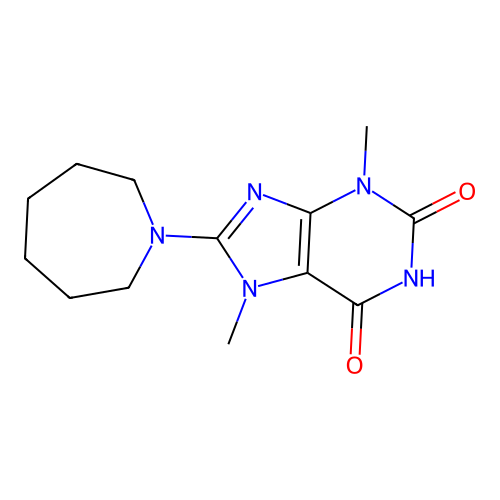 8-Azaperhydroepinyl-3,7-dimethyl-1,3,7-trihydropurine-2,6-dione structure