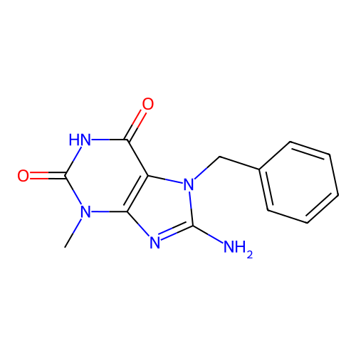 8-Amino-7-benzyl-3-methyl-3,7-dihydro-purine-2,6-dione structure