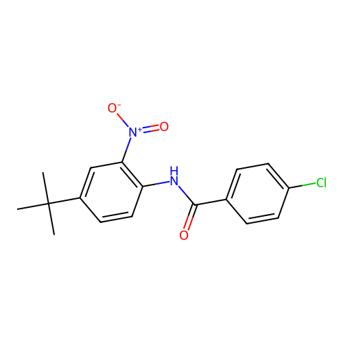 N-(4-tert-butyl-2-nitrophenyl)-4-chlorobenzamide structure