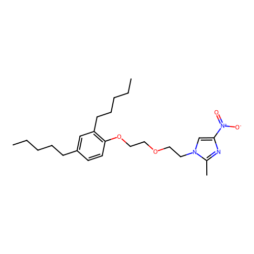1-(2-(2-(2,4-dipentylphenoxy)ethoxy)ethyl)-2-methyl-4-nitro-1H-imidazole structure