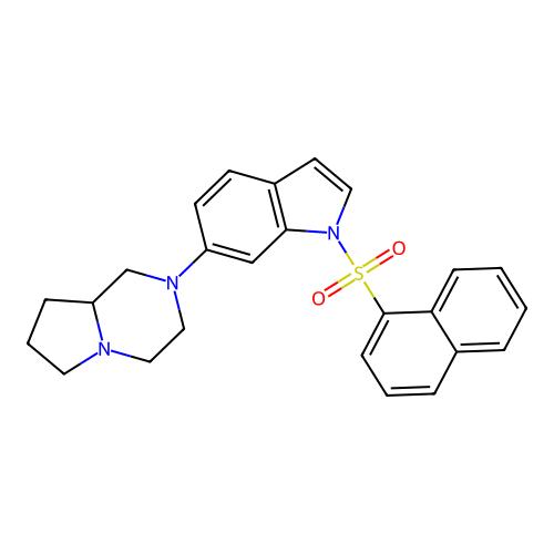 1-(1-Naphthylsulfonyl)-6-(octahydropyrrolo[1,2-a]pyrazine-2-yl)-1H-indole structure