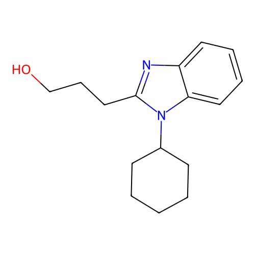 3-(1-Cyclohexylbenzimidazol-2-yl)propan-1-ol structure