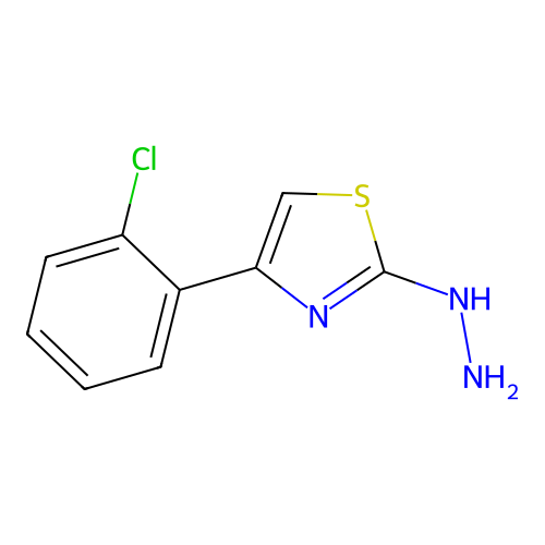 4-(2-Chlorophenyl)-2-hydrazinylthiazole structure