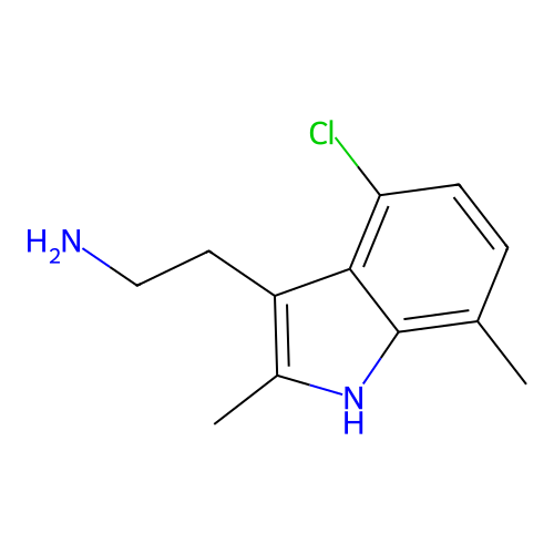 2-(4-chloro-2,7-dimethyl-1H-indol-3-yl)ethanamine structure