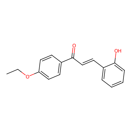 (E)-1-(4-ethoxyphenyl)-3-(2-hydroxyphenyl)prop-2-en-1-one structure