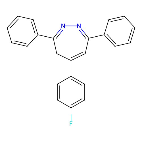 5-(4-fluorophenyl)-3,7-diphenyl-4H-1,2-diazepine structure