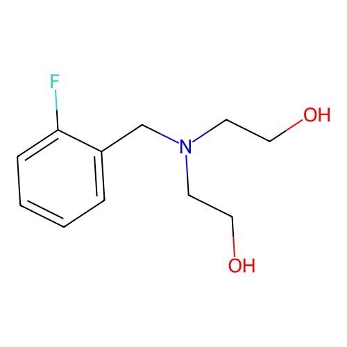 2-[(2-Fluorophenyl)methyl-(2-hydroxyethyl)amino]ethanol structure