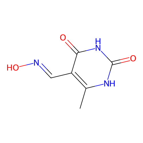 5-(hydroxyiminomethyl)-6-methyl-1H-pyrimidine-2,4-dione structure