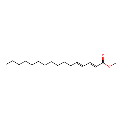 Hexadecadienoic acid, methyl ester structure
