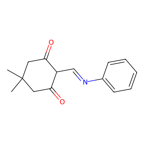 5,5-Dimethyl-2-[(phenylimino)methyl]-1,3-cyclohexanedione structure
