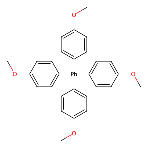Tetrakis(4-methoxyphenyl)lead structure