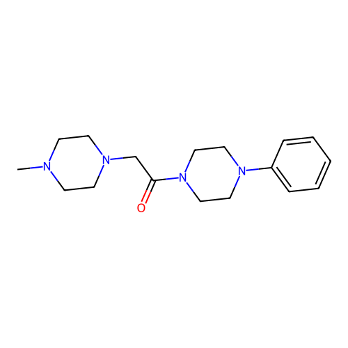 1-[(4-Methyl-1-piperazinyl)acetyl]-4-phenylpiperazine structure