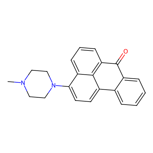 3-(4-methyl-1-piperazinyl)-7H-benzo[de]anthracen-7-one structure