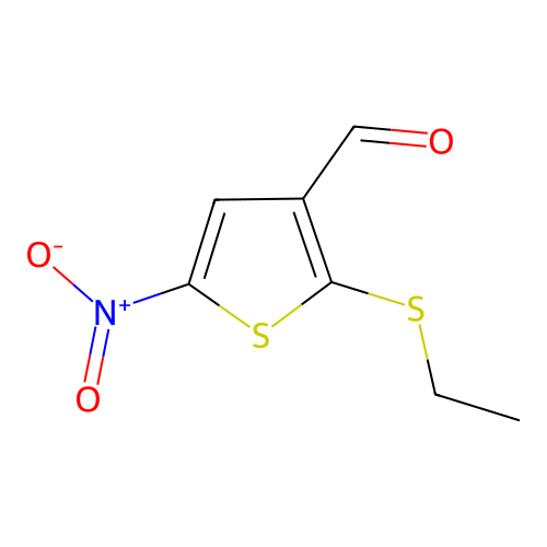 2-(乙硫基)-5-硝基-3-噻吩甲醛 structure