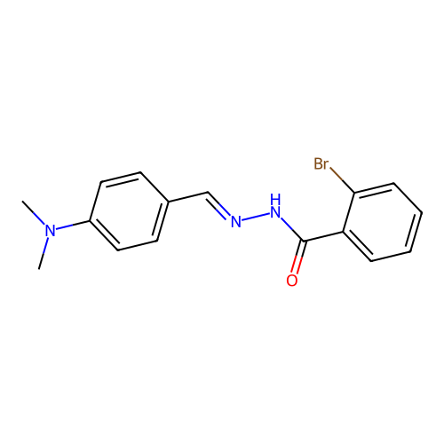 2-bromo-N'-{(E)-[4-(dimethylamino)phenyl]methylidene}benzohydrazide structure
