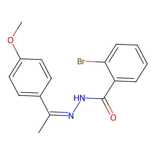 2-bromo-N-[1-(4-methoxyphenyl)ethylideneamino]benzamide structure