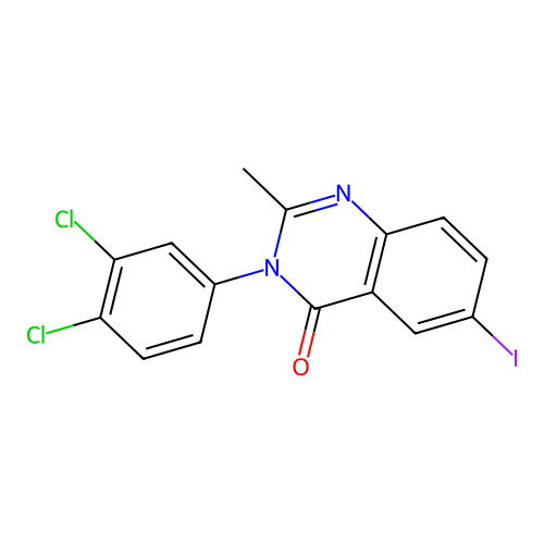3-(3,4-dichlorophenyl)-6-iodo-2-methylquinazolin-4(3H)-one structure