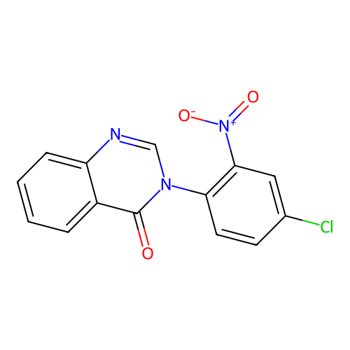 3-{4-chloro-2-nitrophenyl}-4(3H)-quinazolinone structure
