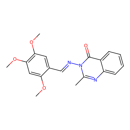 2-Methyl-3-[(2,4,5-trimethoxy-benzylidene)-amino]-3H-quinazolin-4-one structure