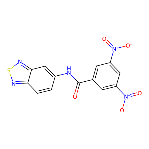 N-(2,1,3-benzothiadiazol-5-yl)-3,5-dinitrobenzamide structure
