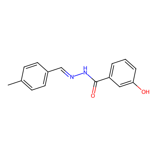 3-Hydroxy-N'-(4-methylbenzylidene)benzhydrazide structure