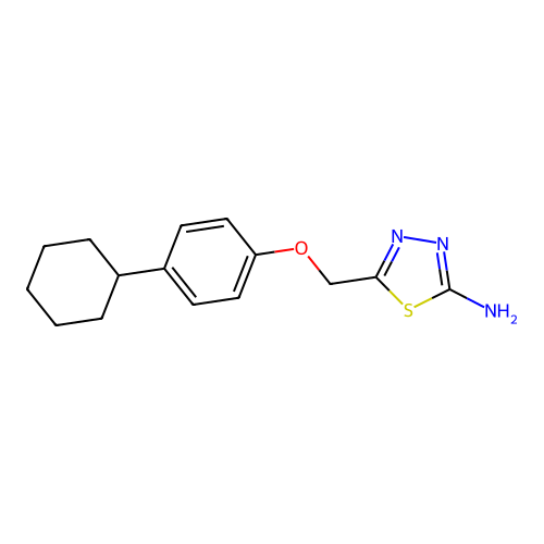 5-[(4-Cyclohexylphenoxy)methyl]-1,3,4-thiadiazol-2-amine structure