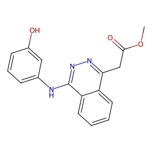 Methyl {4-[(3-hydroxyphenyl)amino]phthalazin-1-yl}acetate structure