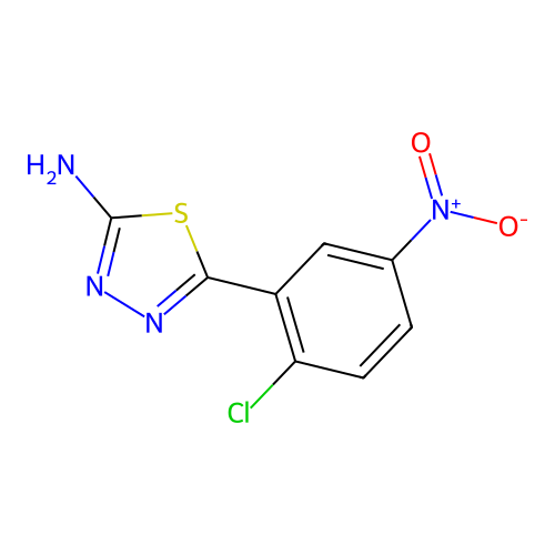 5-(2-Chloro-5-nitrophenyl)-1,3,4-thiadiazol-2-amine structure