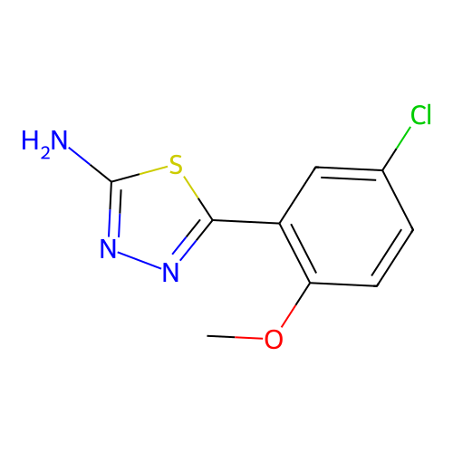 5-(5-Chloro-2-methoxyphenyl)-1,3,4-thiadiazol-2-amine structure