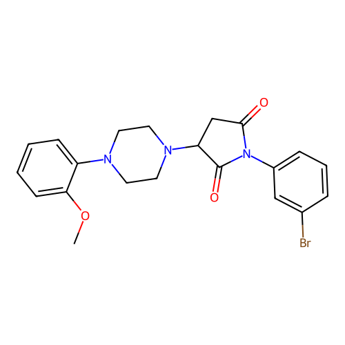 1-(3-Bromophenyl)-3-[4-(2-methoxyphenyl)piperazin-1-yl]pyrrolidine-2,5-dione structure