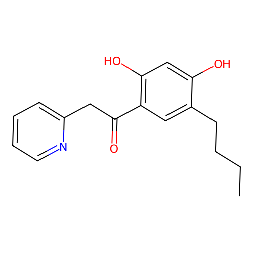 1-(5-Butyl-2,4-dihydroxyphenyl)-2-(pyridin-2-yl)ethanone structure