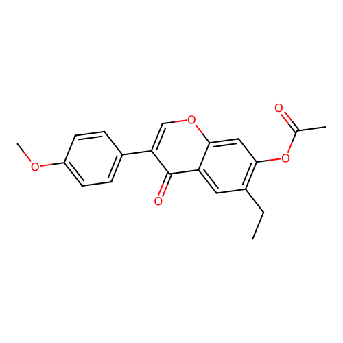 6-ethyl-3-(4-methoxyphenyl)-4-oxo-4H-chromen-7-yl acetate structure