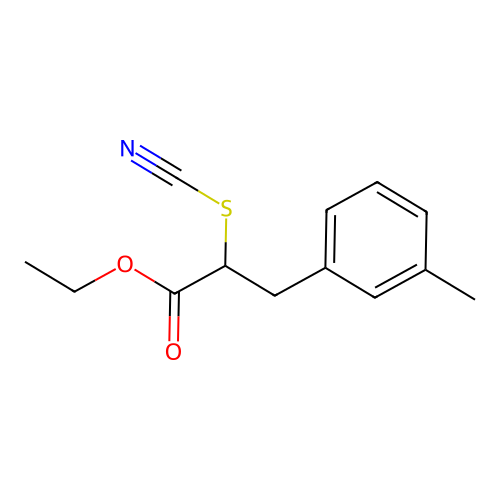 Ethyl 2-cyanothio-3-(3-methylphenyl)propanoate structure
