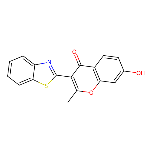 3-(1,3-Benzothiazol-2-yl)-7-hydroxy-2-methylchromen-4-one structure