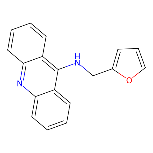 N-(furan-2-ylmethyl)acridin-9-amine structure