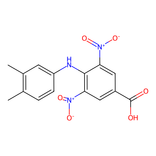 4-(3,4-Dimethylanilino)-3,5-dinitrobenzoic acid structure