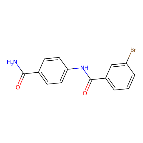 3-bromo-N-(4-carbamoylphenyl)benzamide structure