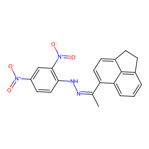 1-(1,2-Dihydro-5-acenaphthylenyl)ethanone {2,4-bisnitrophenyl}hydrazone structure