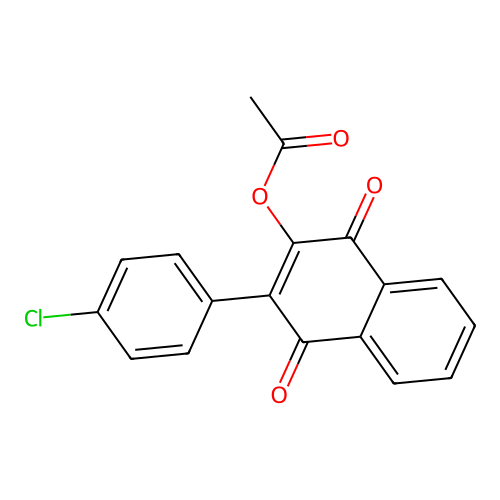 3-(4-Chlorophenyl)-1,4-dioxo-1,4-dihydronaphthalen-2-yl acetate structure